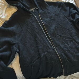 Theory Men’s wool & cashmere zip up sweater